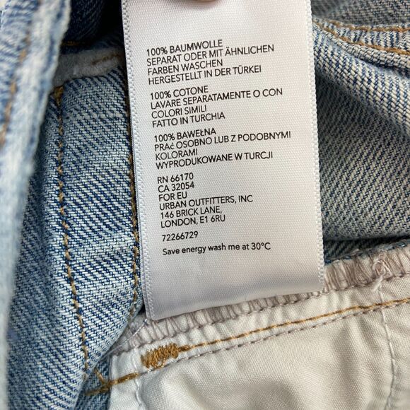 BDG Pax Womens High Rise Distressed Raw Hem Blue Denim Jeans Size 27 - Picture 10 of 10